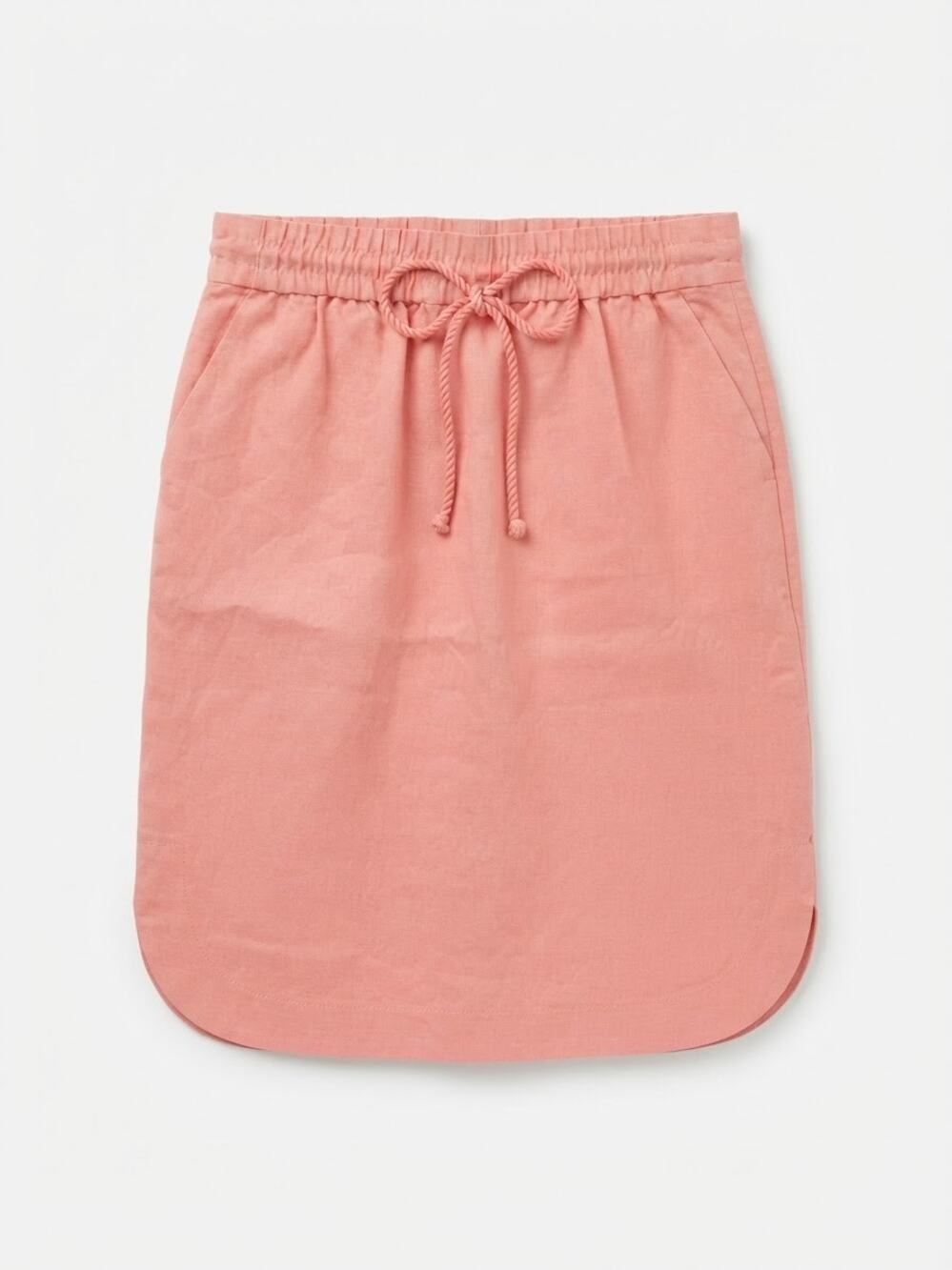 LOFT Pink Lyocell Drawstring Pull-On Skirt Women Size XS Casual Beach Chic